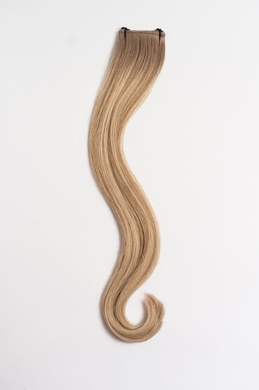 Shade 5-9/60 Ombre Light Brown + Platinum Blonde Invisible Weft Hair Extensions - 50g pack